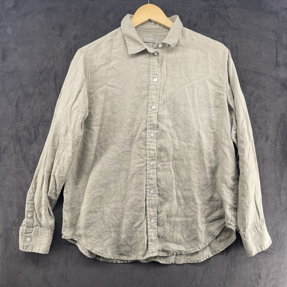 Everlane 100% Linen Button Front Shirt – Beige – Women's Size 6
